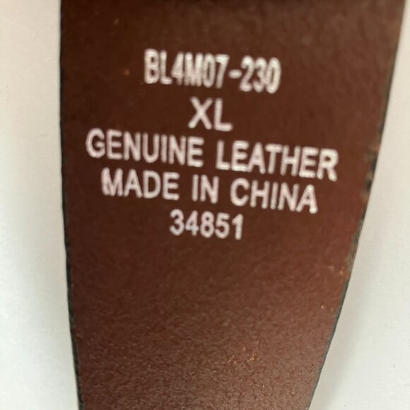 Miss Me Belt Size X Large Brown Leather Rhinestone Studded Buckle Belt Y2K. - Picture 12 of 13